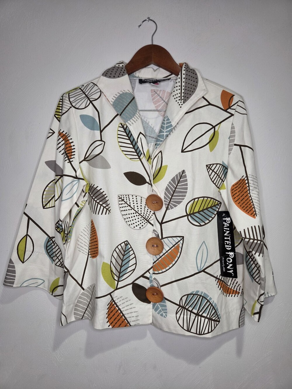 New Painted Pony Carson Fiesta Leaf Cotton Jacket Size Medium